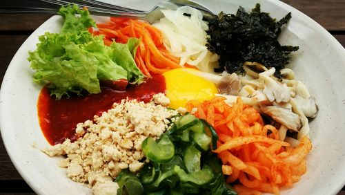 Close-up of salad in plate