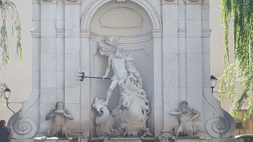 Statue in front of church