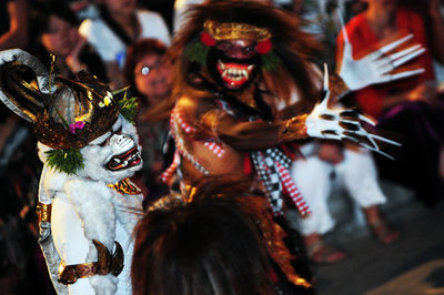 Close-up of woman wearing mask