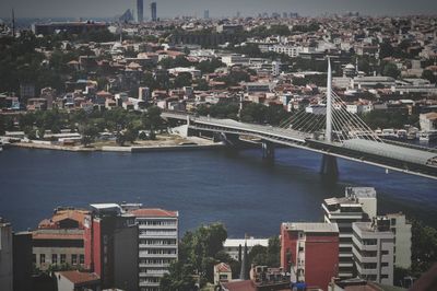 View of bridge over river