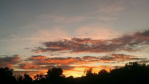 Scenic view of dramatic sky at sunset