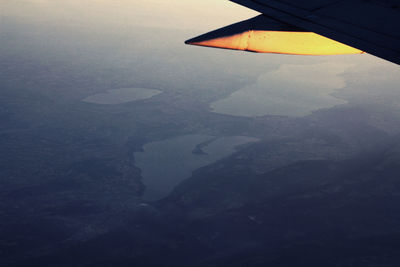 Aerial view of landscape against sky