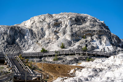 Scenic view of mountain against clear sky