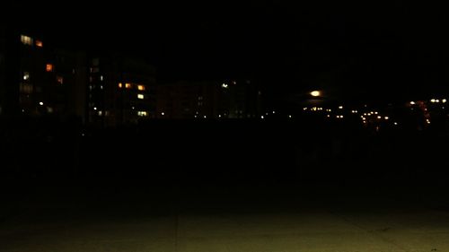 Illuminated city at night