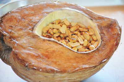 Close-up of noodles in bowl