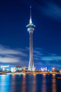 Illuminated city at night