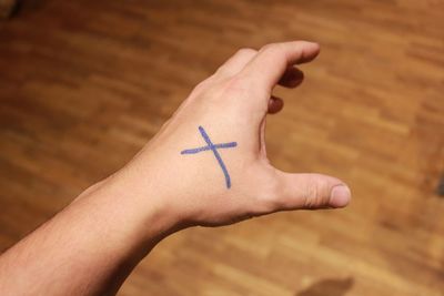 Close-up of human hand