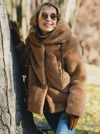 Portrait of woman wearing sunglasses