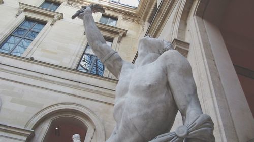 Low angle view of statue