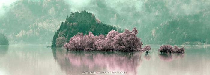 Panoramic view of lake against sky