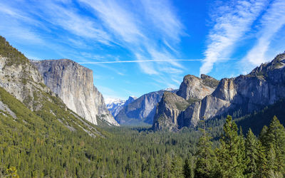 Panoramic view of mountains against sky