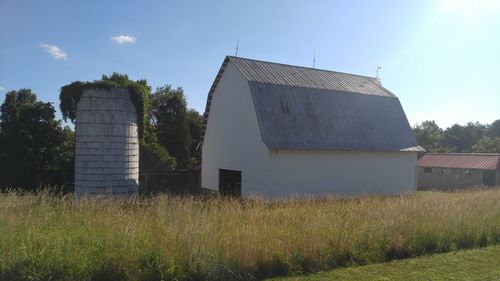 Built structure on grassy field