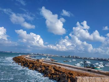 Panoramic view of sea against sky