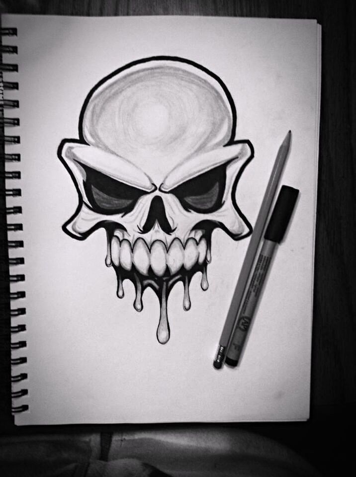 Skull drawing