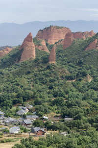 Landscape of the médulas spain, world heritage site. ancient roman gold mine.