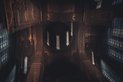 Low angle view of illuminated building