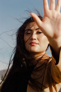 Close-up of young woman