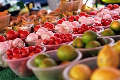 Close-up of fruits for sale in market