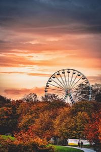 Ferris wheel against sky during autumn