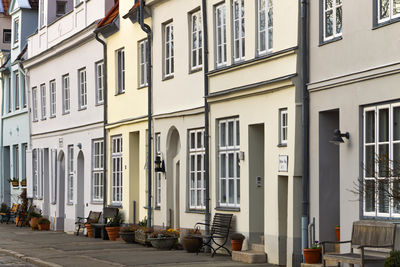 People in front of building