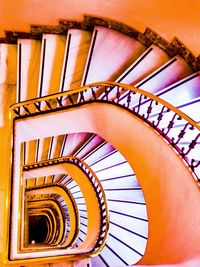 Low angle view of spiral stairs