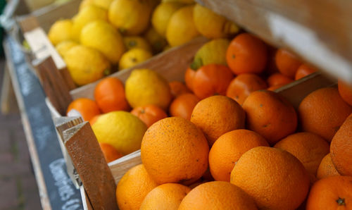 Close-up of fruits for sale in market