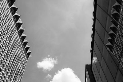 Low angle view of buildings against sky