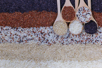 High angle view of spices