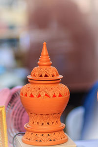 Close-up of antique candle for sale