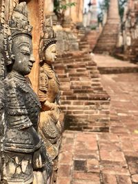 Statue of angel outside temple