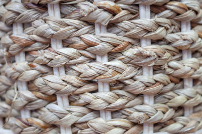 Full frame shot of wicker basket