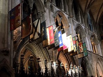 View of bell hanging in city