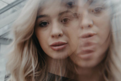 Close-up portrait of young woman