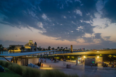 View of bridge over river