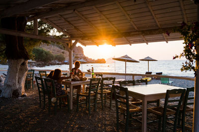 People sitting at beach