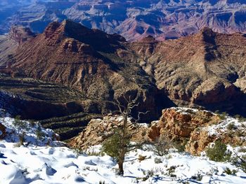 Scenic view of snowcapped mountains