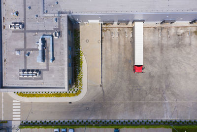 High angle view of built structure