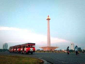 View of tower against clear sky