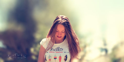 Portrait of a smiling young woman