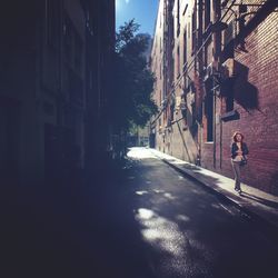 Narrow alley in city