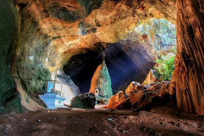 Rock formation in cave