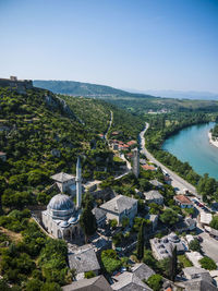 High angle view of a city