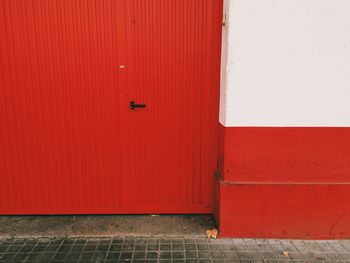 Close-up of red wall