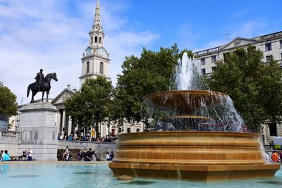 View of fountain in front of building