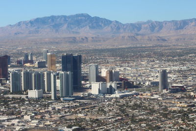 Aerial view of buildings in city