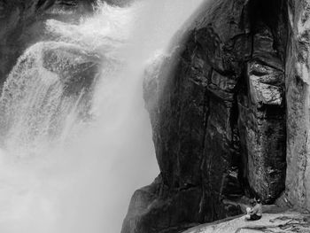 Scenic view of waterfall