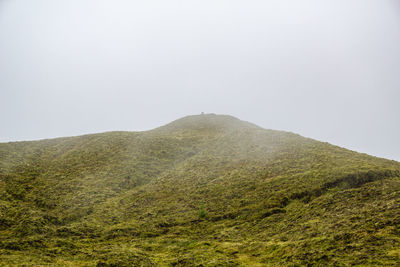 Scenic view of mountains against clear sky
