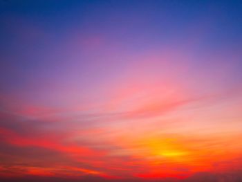 Scenic view of dramatic sky during sunset