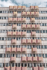 Low angle view of residential building against sky