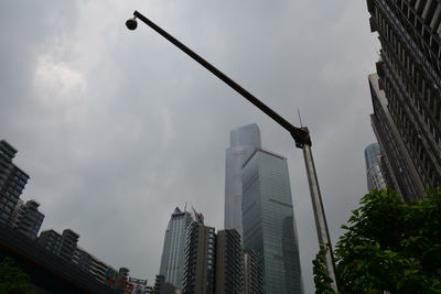 Low angle view of modern building against sky